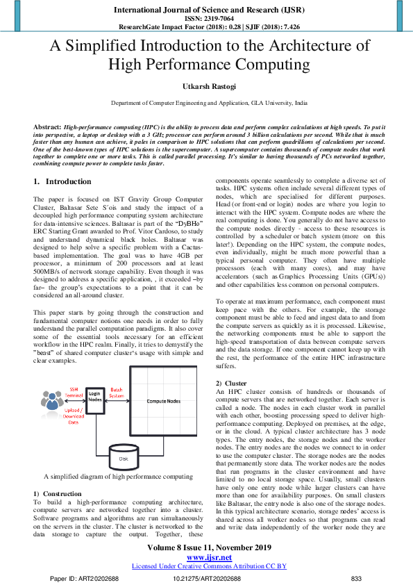 (PDF) A Simplified Introduction to the Architecture of High Performance ...
