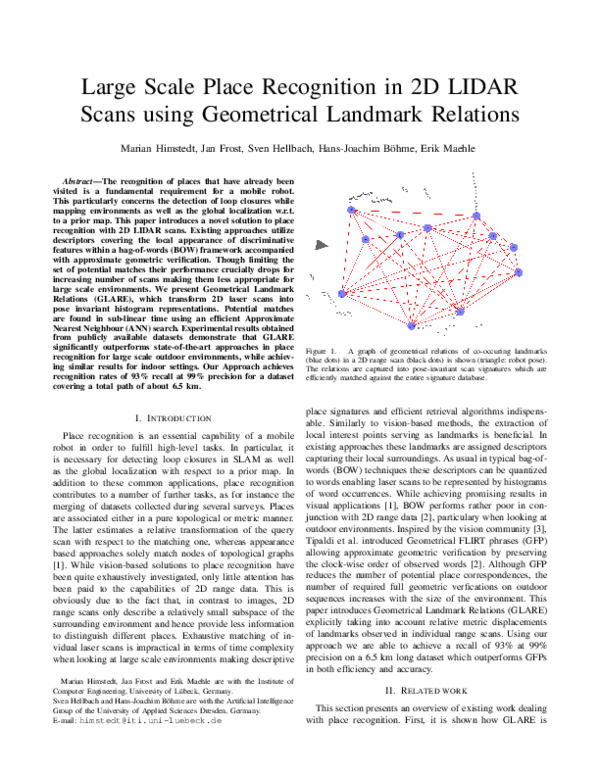(PDF) Large scale place recognition in 2D LIDAR scans using Geometrical ...
