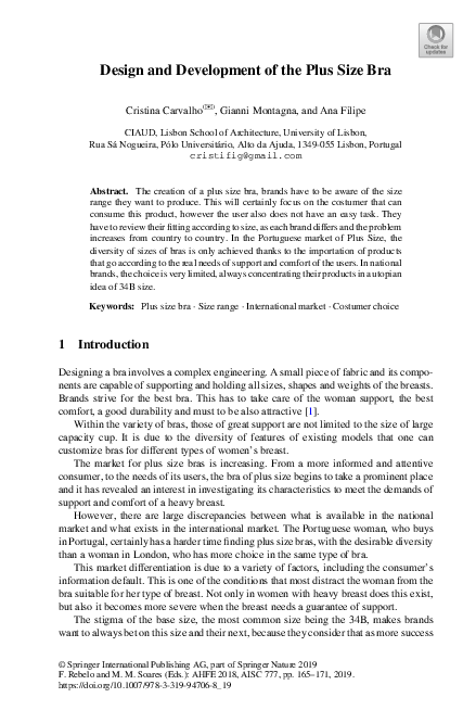 (PDF) Design and Development of the Plus Size Bra