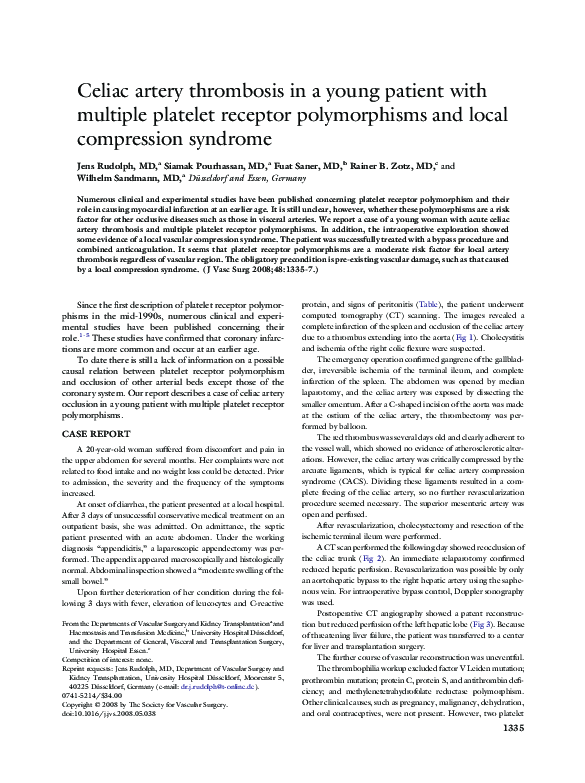 (PDF) Celiac artery thrombosis in a young patient with multiple ...