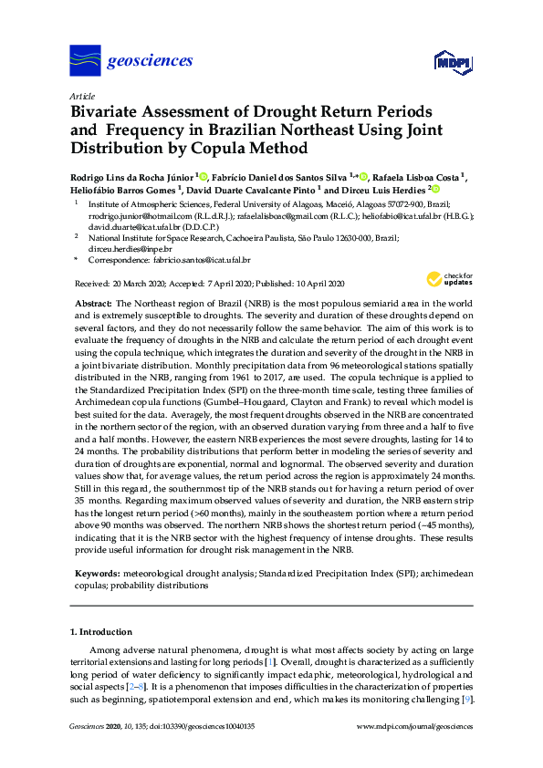 (PDF) Bivariate Assessment of Drought Return Periods and Frequency in ...