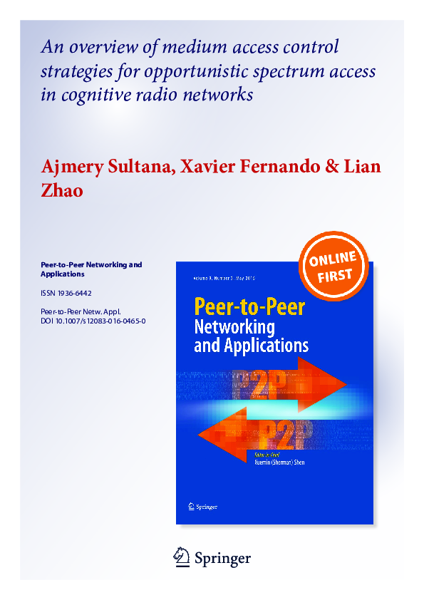 (PDF) An overview of medium access control strategies for opportunistic ...