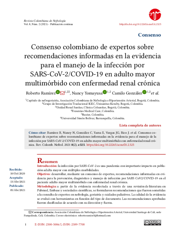  PDF Consenso Colombiano De Expertos Sobre Recomendaciones Informadas 