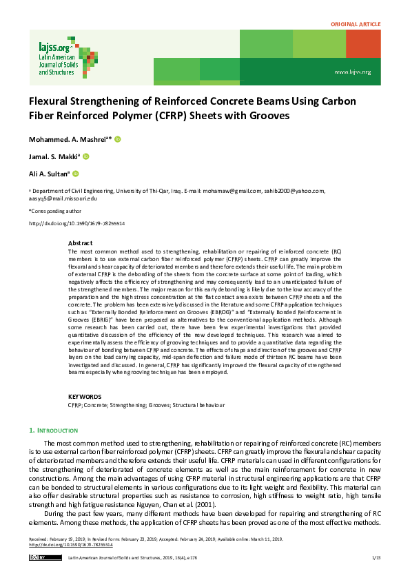 (PDF) Flexural strengthening of reinforced concrete beams by continuous ...