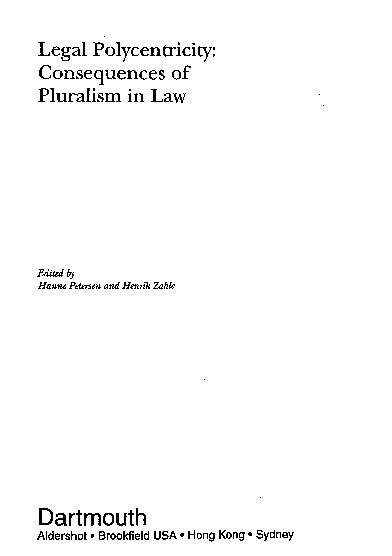 (PDF) Legal Polycentricity: Consequences of Pluralism in Law