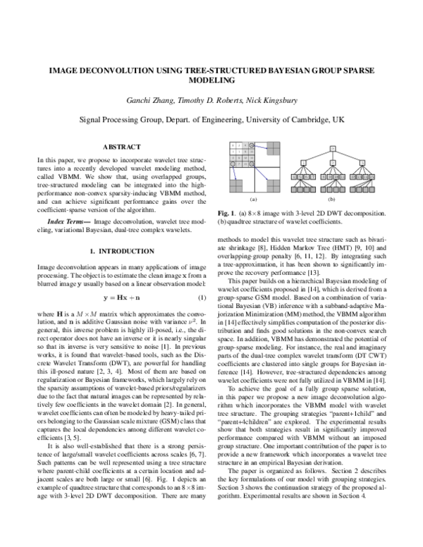 (PDF) Image deconvolution using tree-structured Bayesian group sparse ...
