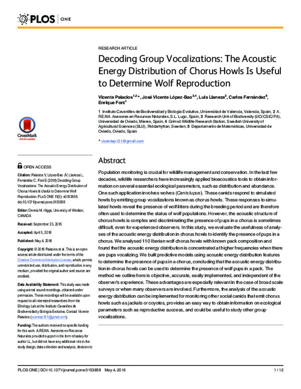 (PDF) Decoding Group Vocalizations: The Acoustic Energy Distribution of ...