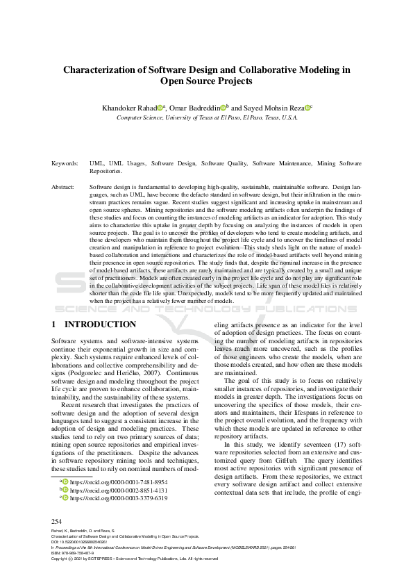 (PDF) Characterization of Software Design and Collaborative Modeling in ...