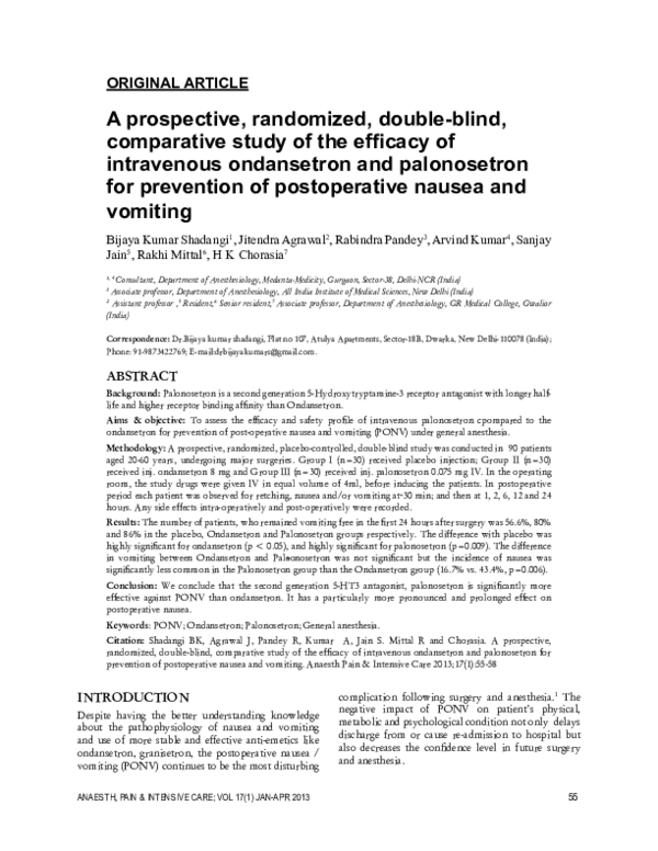 (PDF) A prospective, randomized, double-blind, comparative study of the ...