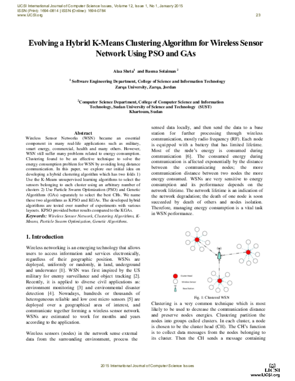 (PDF) Evolving a Hybrid K-Means Clustering Algorithm for Wireless ...