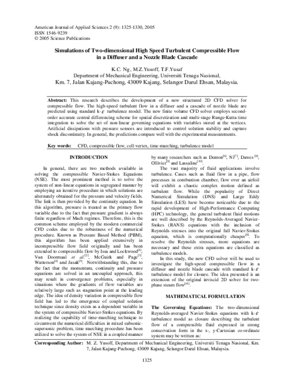(PDF) Simulations of Two-dimensional High Speed Turbulent Compressible ...