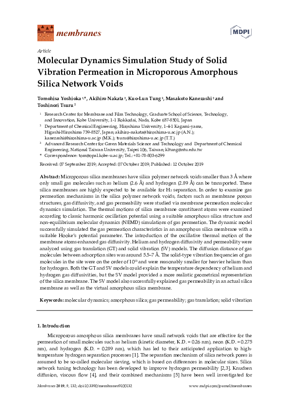 (PDF) Molecular Dynamics Simulation Study of Solid Vibration Permeation ...