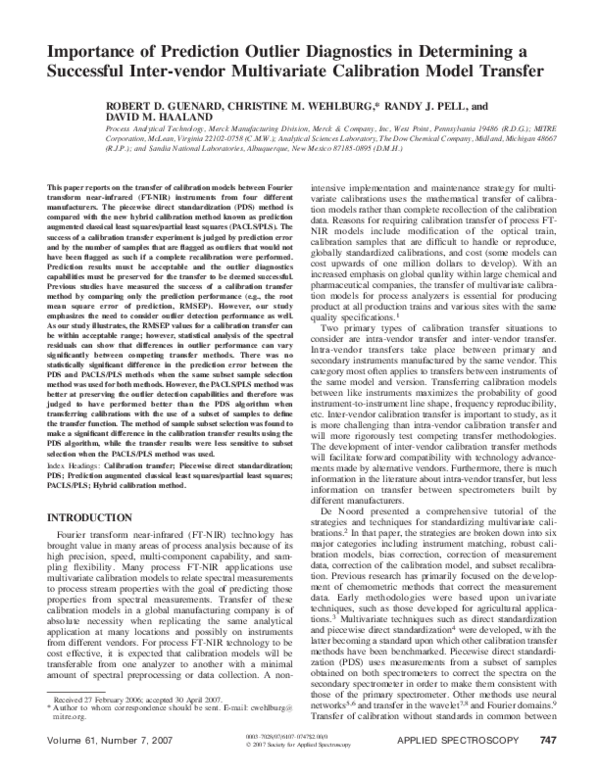 (PDF) Importance of Prediction Outlier Diagnostics in Determining a ...