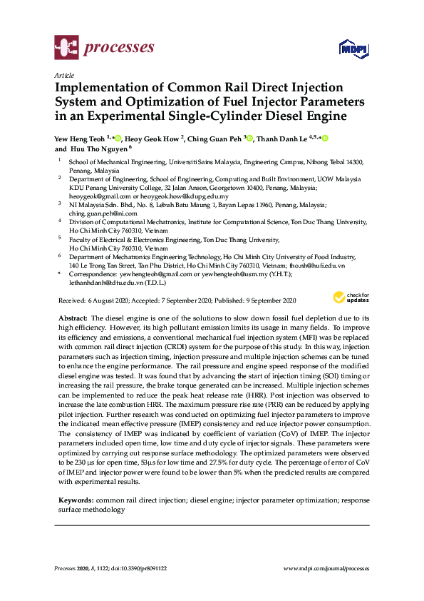 (PDF) Implementation of Common Rail Direct Injection System and