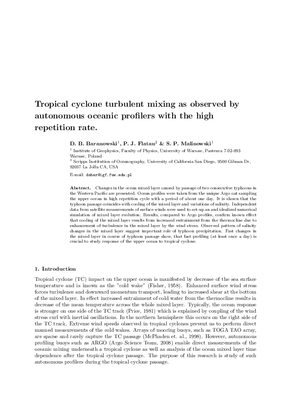 (PDF) Tropical cyclone turbulent mixing as observed by autonomous ...