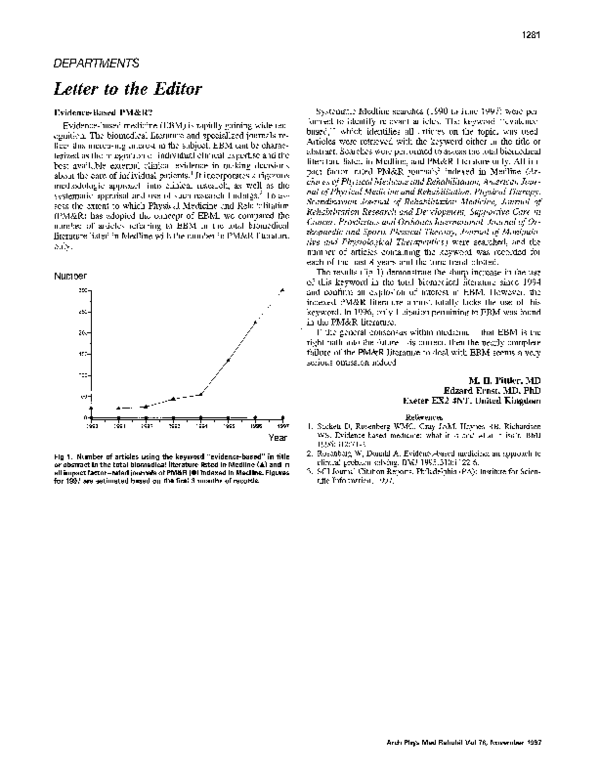 (PDF) Evidence-based PM&R?
