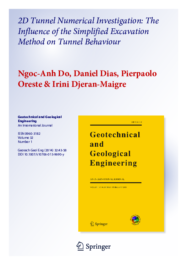 (PDF) 2D Tunnel Numerical Investigation: The Influence of the ...
