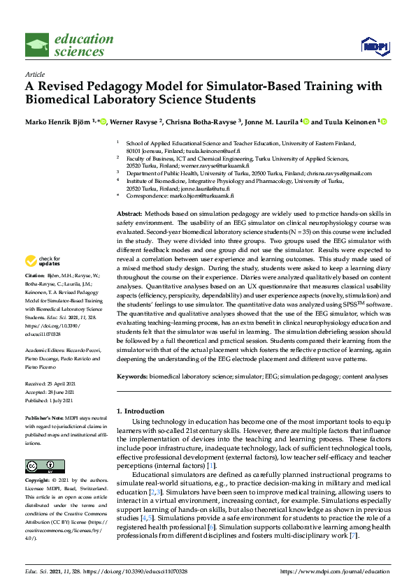 (PDF) A Revised Pedagogy Model for Simulator-Based Training with ...