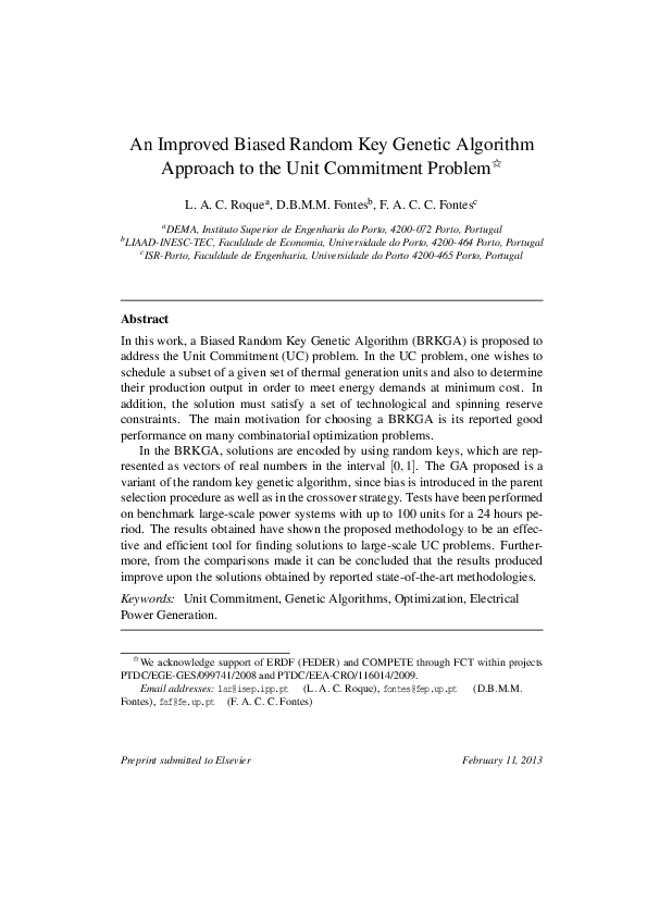 (PDF) An Improved Biased Random Key Genetic Algorithm Approach to the ...