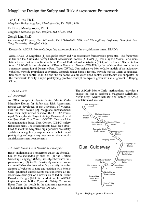 (PDF) Magplane Design for Safety and Risk Assessment Framework