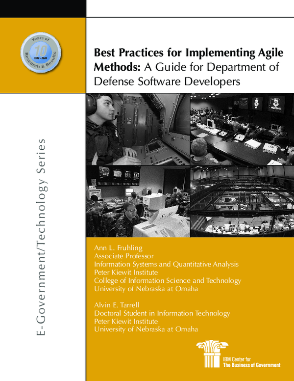 (PDF) Best Practices for Implementing Agile Methods: A Guide for ...
