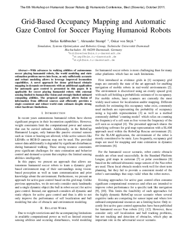 (PDF) Grid-Based Occupancy Mapping and Automatic Gaze Control for ...