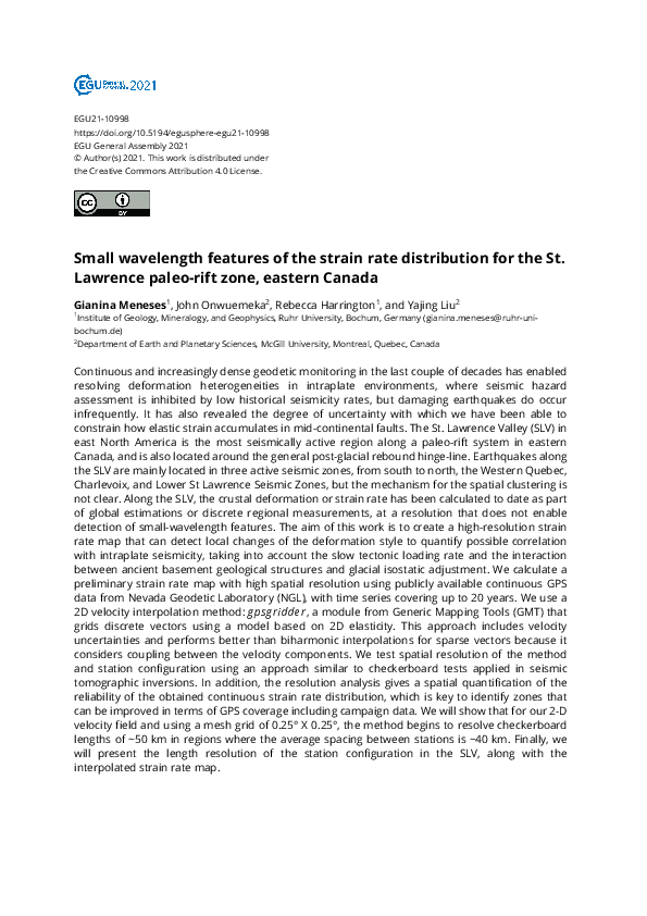 (PDF) Small wavelength features of the strain rate distribution for the ...