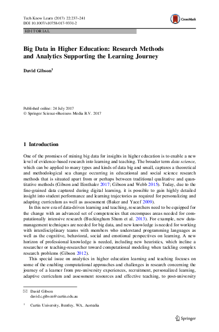 (PDF) Big Data in Higher Education: Research Methods and Analytics ...