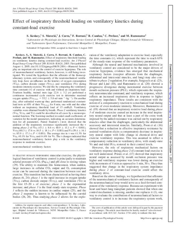 (PDF) Effect of inspiratory threshold loading on ventilatory kinetics ...