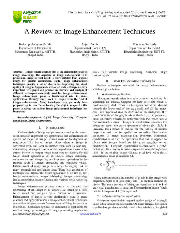 (PDF) A Review on Image Enhancement Techniques