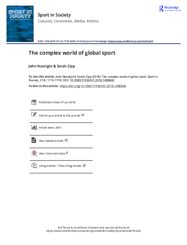 (PDF) The complex world of global sport