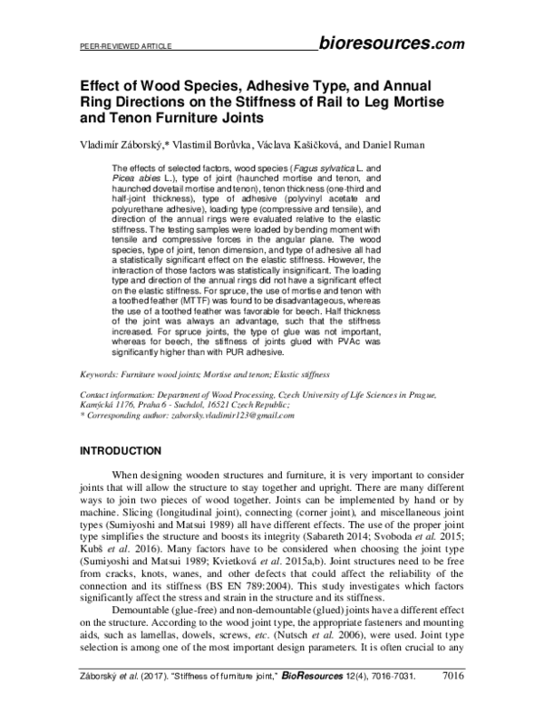 (PDF) Effect of wood species, adhesive type, and annual ring directions ...