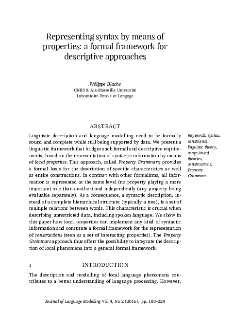 (PDF) Representing syntax by means of properties: a formal framework ...