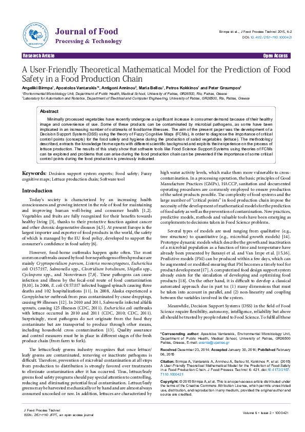 (PDF) A User-Friendly Theoretical Mathematical Model for the Prediction ...