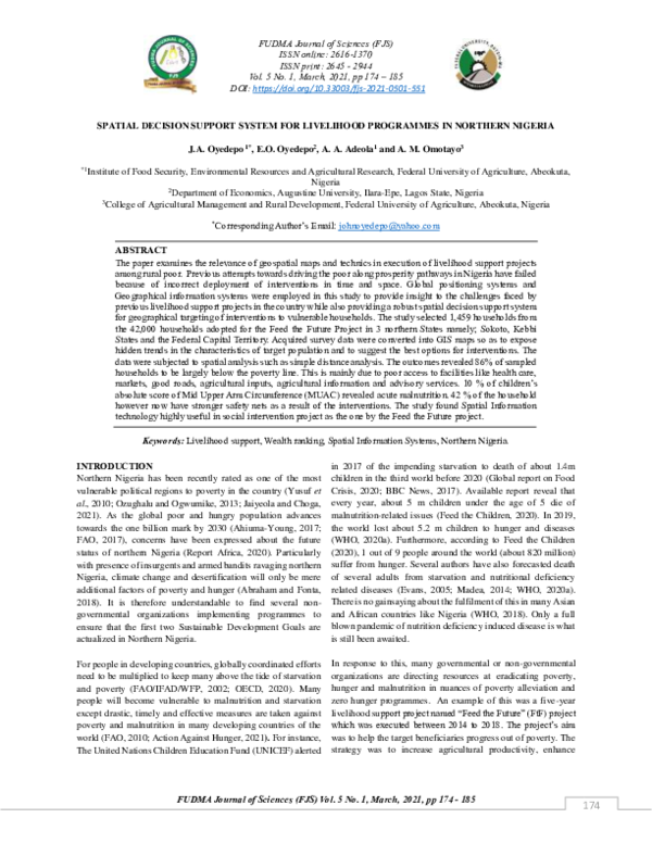 (PDF) Spatial Decision Support System for Livelihood Programmes in ...