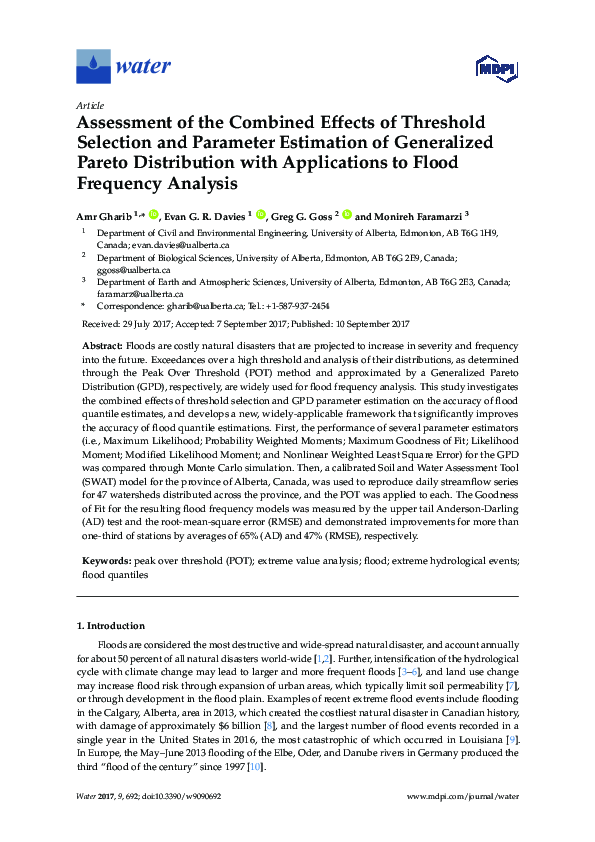 (PDF) Assessment of the Combined Effects of Threshold Selection and ...