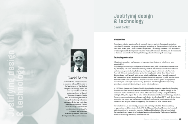 (PDF) Justifying design and technology