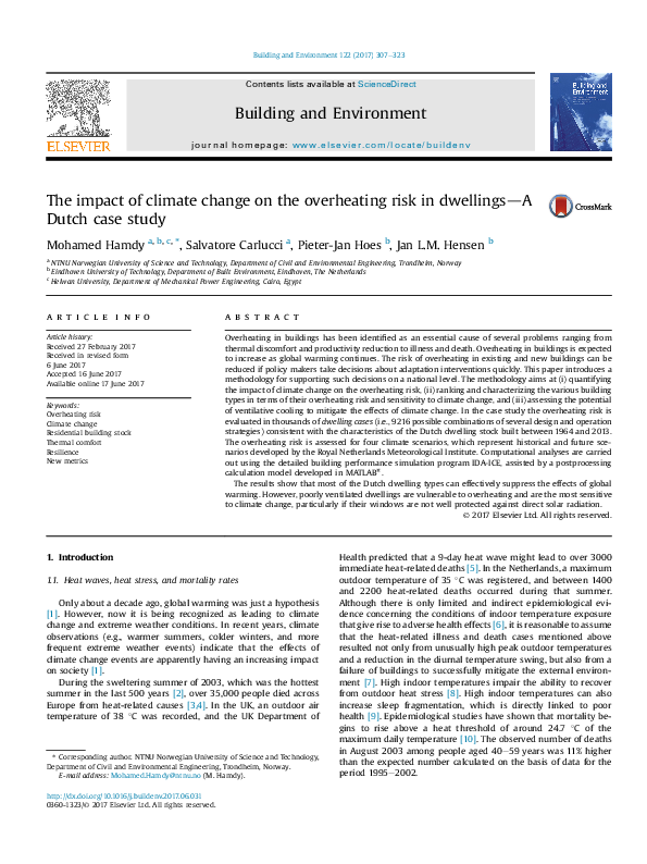 (PDF) The impact of climate change on the overheating risk in dwellings ...