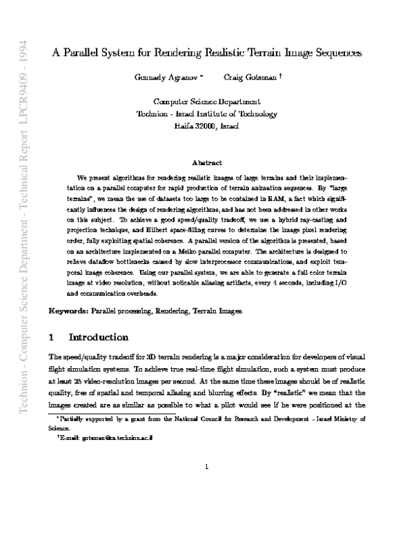 (PDF) A parallel system for rendering realistic terrain image sequences