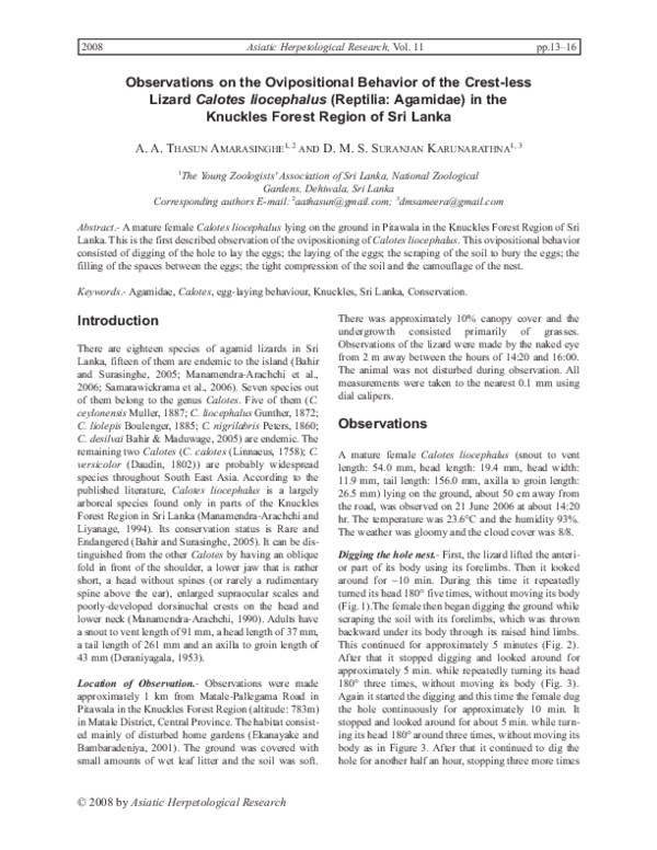 (PDF) Observations on the ovipositional behavior of the Crest – Less ...