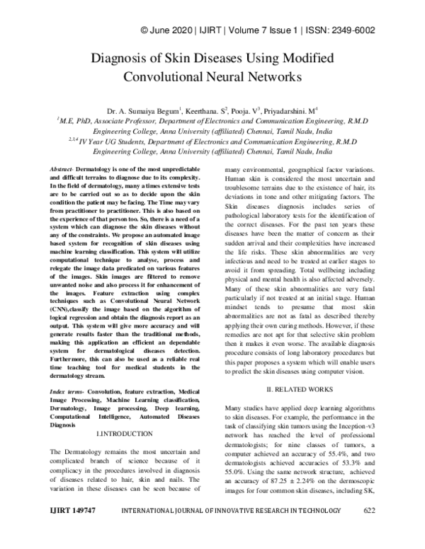 (PDF) Diagnosis of Skin Diseases Using Modified Convolutional Neural ...
