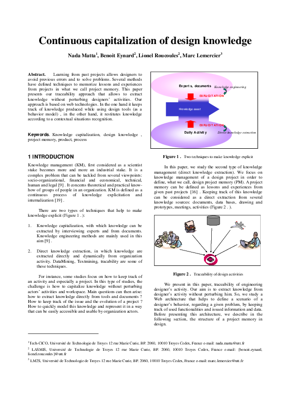 (PDF) 2 DESIGN KNOWLEGDE 2 . 1 Knowledge modelling in design engineering