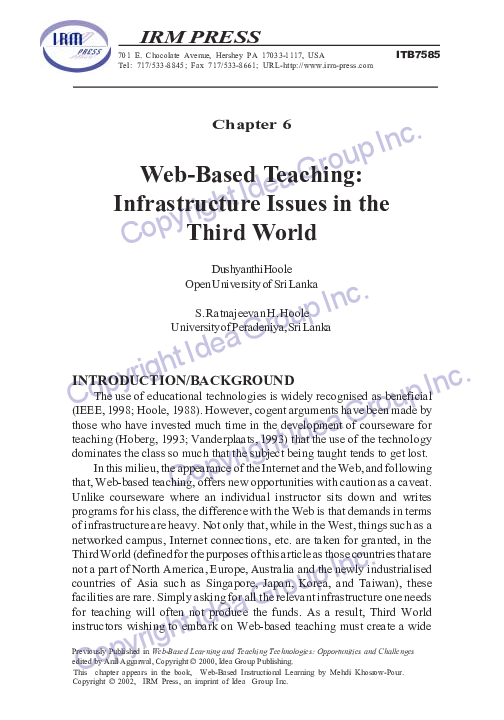 (PDF) Web-Based Teaching