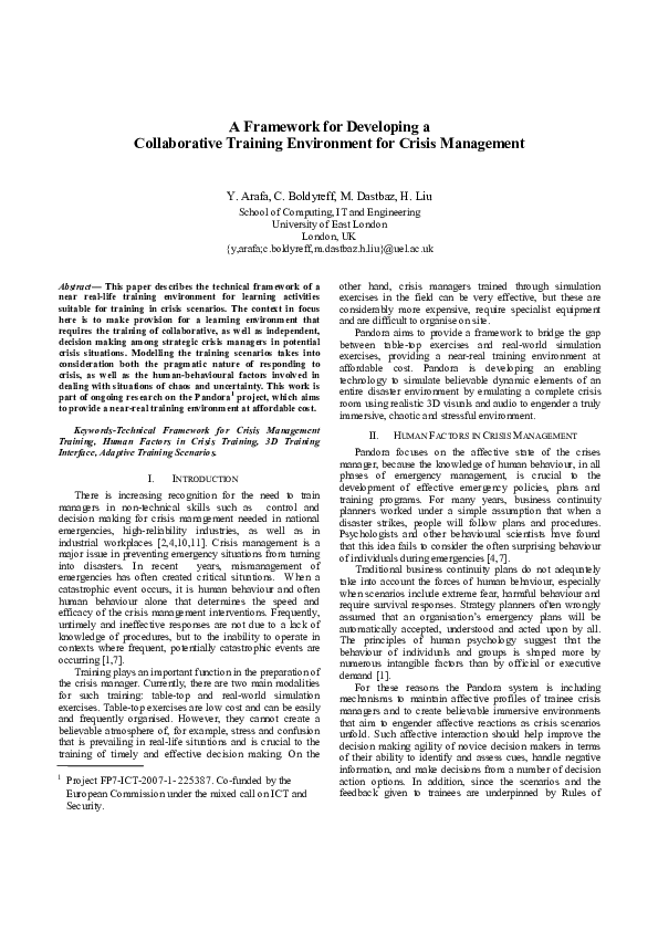 (PDF) A Framework for Developing a Collaborative Training Environment ...