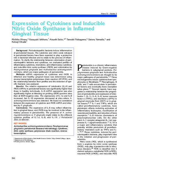 (PDF) Expression of Cytokines and Inducible Nitric Oxide Synthase in ...