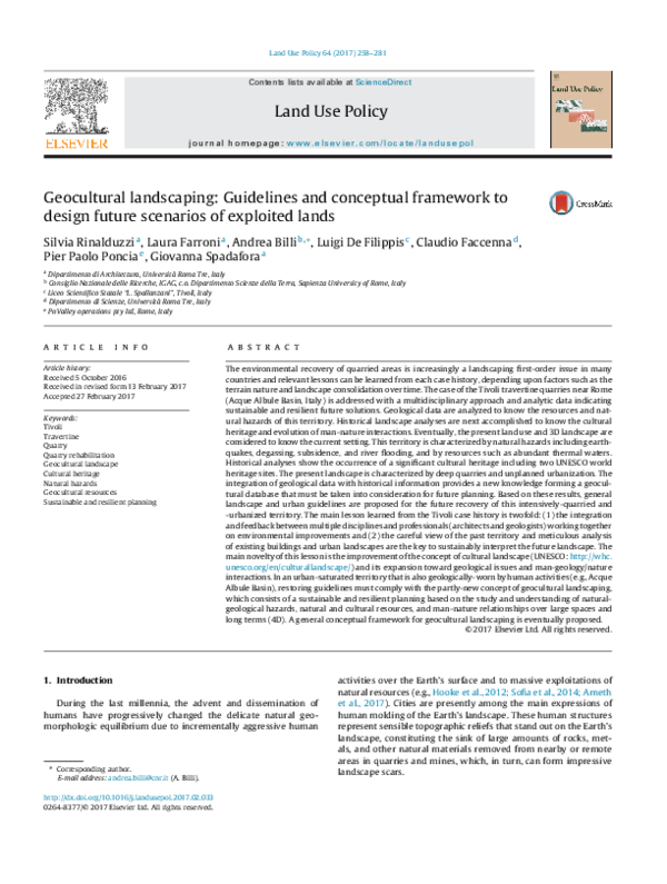 (PDF) Geocultural landscaping: Guidelines and conceptual framework to ...