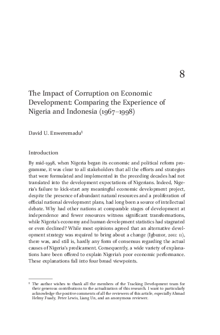 (PDF) 8. The impact of Corruption on Economic Development: Comparing ...