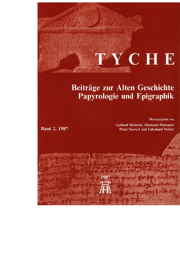 (PDF) Ein attischer Prospektorenvertrag? IG II2 411  Bernhard Palme 