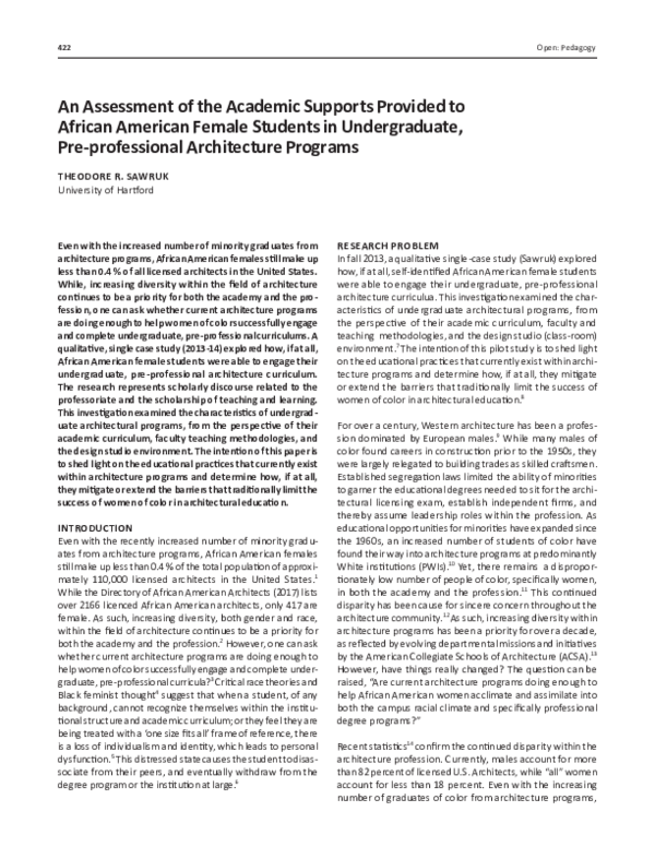 (PDF) An Assessment of the Academic Supports Provided to African ...