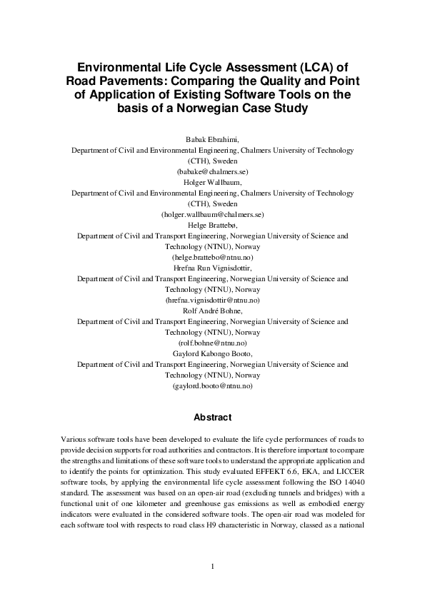 (PDF) Environmental Life Cycle Assessment (LCA) of Road Pavements ...